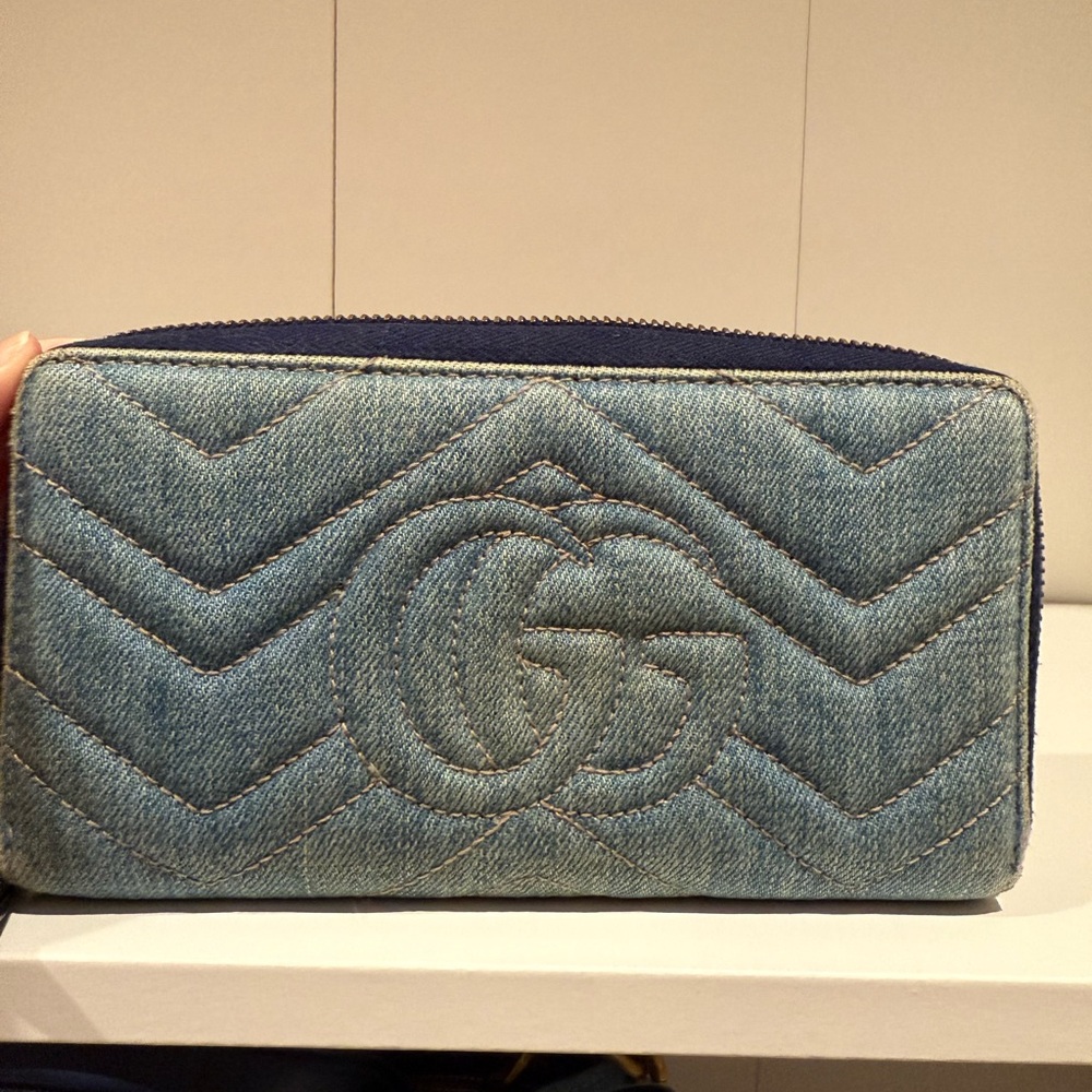 Gucci Marmont denim zippy wallet - Picture 4 of 7